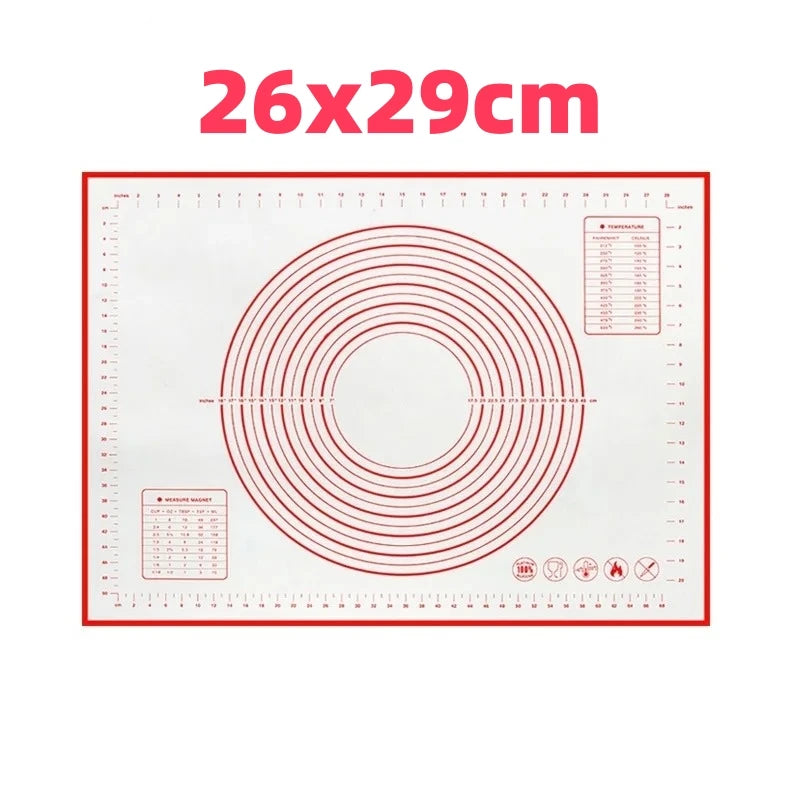 Silicone Baking Mat Kneading Pad Dough Mat Pizza Cake Dough Maker Kitchen Cooking Grill Non-Stick Gadgets Bakeware Pastry Mat