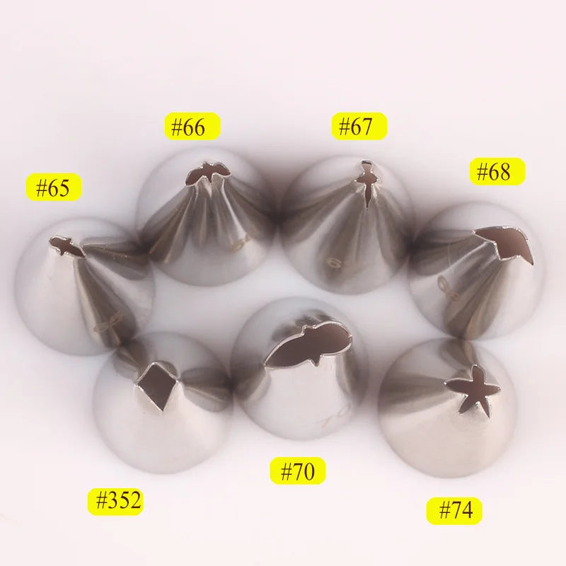 7Pcs Leaves Cream Tips Stainless Steel Icing Piping Nozzles Cake Cream Decorating Cupcake Pastry Kitchen Tools Lot Leaf