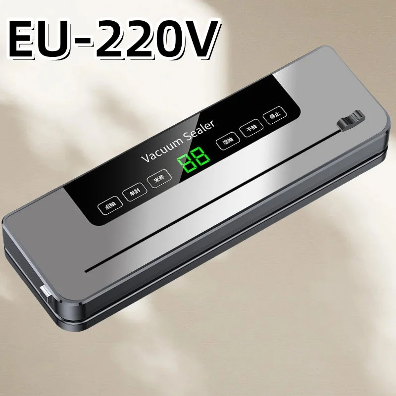 Electric Vacuum Sealer Packaging Kitchen Food Sealing Dry/Wet Food Sealing Smart Touch Key Built-in Cutter Vacuum Sealer