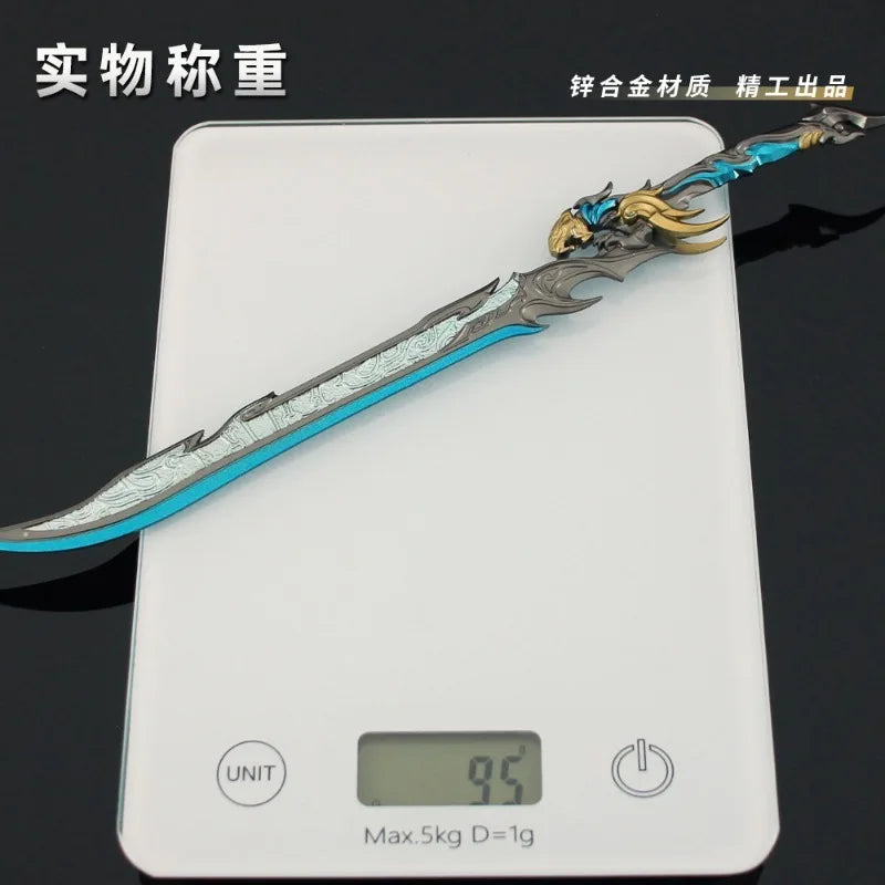 Naraka:Bladepoint Divine Calamity Blade Full Metal Zinc Alloy Weapon Relic Miniature Gaming Artifact for Collector Model (30cm)