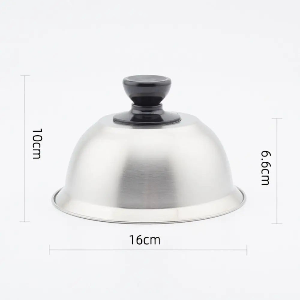 Stainless Steel Frying Pan Covers Barbecue Burgers Sandwiches Steak Round Pot Lids Cover Cookware Cheese Melting Dome