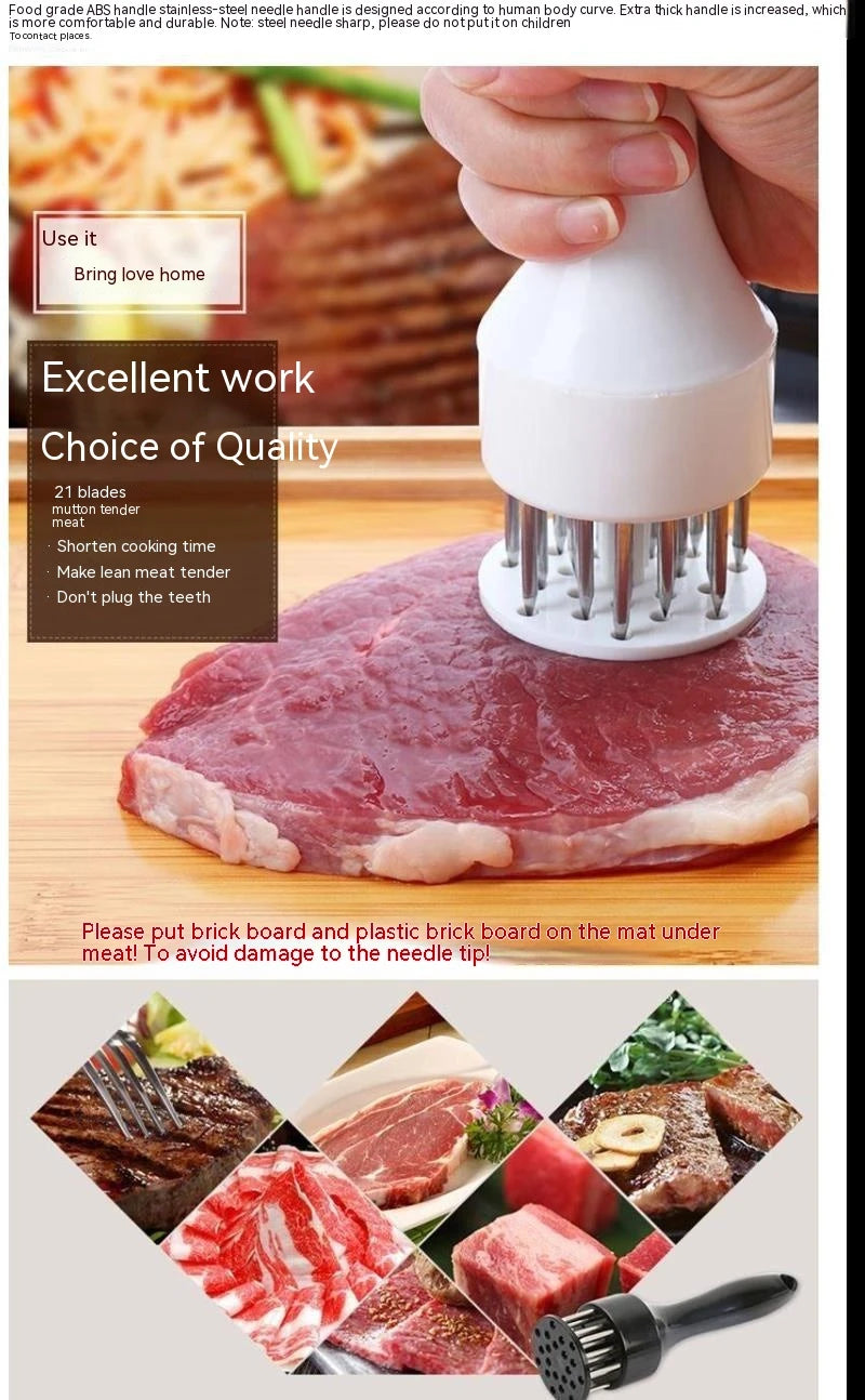 Steel Nail, Pork Skin, Pork Hammer, Meat Needle, Meat Slicer, Pork Ribs, Beef Tendon Fork, Steak Tool, Meat Fork