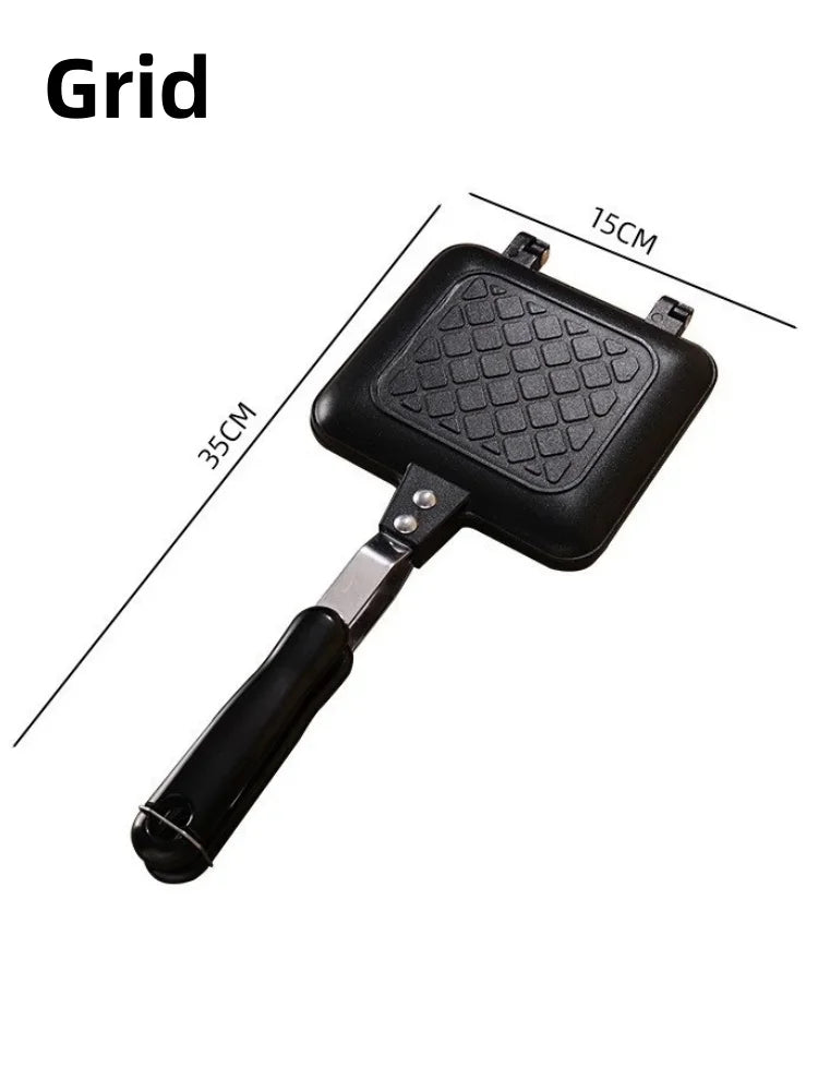 Sandwich Bread Bakeware Double-Sided Non-Stick Frying Pan Household Kitchen Cooking Breakfast Waffle Pancake Egg Frying Pan