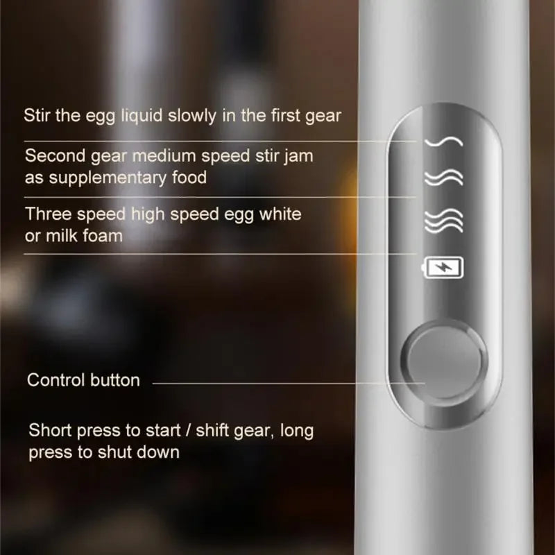 High Quality Wireless Electric Milk Frother Whisk Egg Beater USB Rechargeable Handheld Coffee Blender Milk Shaker Mixer Foamer