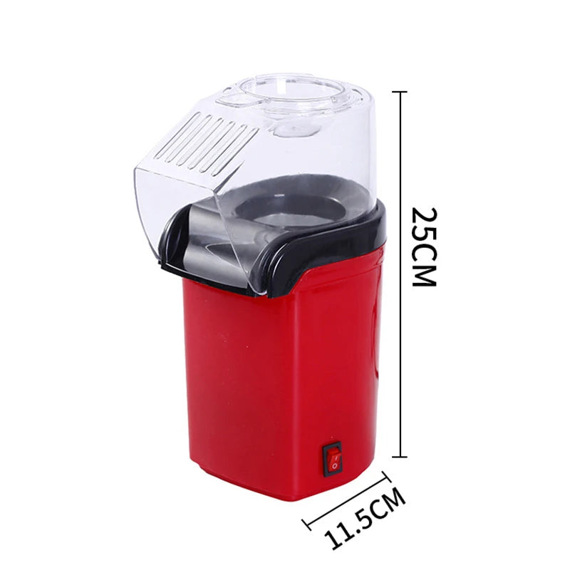 WHDPETS Mini Popcorn Maker Machine 1200W Healthy Air Oil-Free Corn Popper Kitchen Household Appliances For Kids EU/US/UK Plug