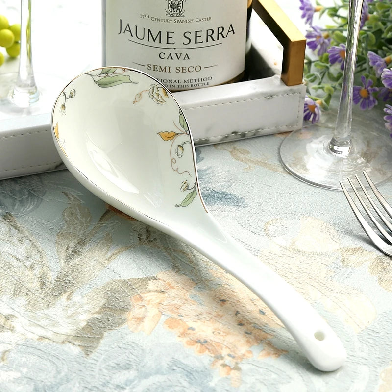 46-piece set, royal floral painting, fine bone china unit of dinner, porcelain dinner plate set, crockery set of dish, bowl set