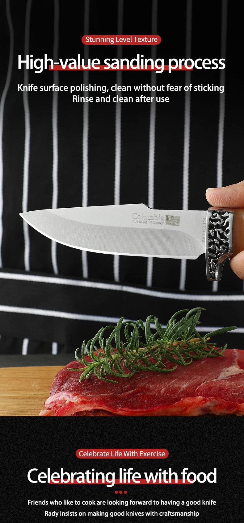Wild Survival Self-defense Knife,Portable Mini Pocket Knife Stainless Steel Fruit Knife Meat Knife Suitable For Outdoor camping