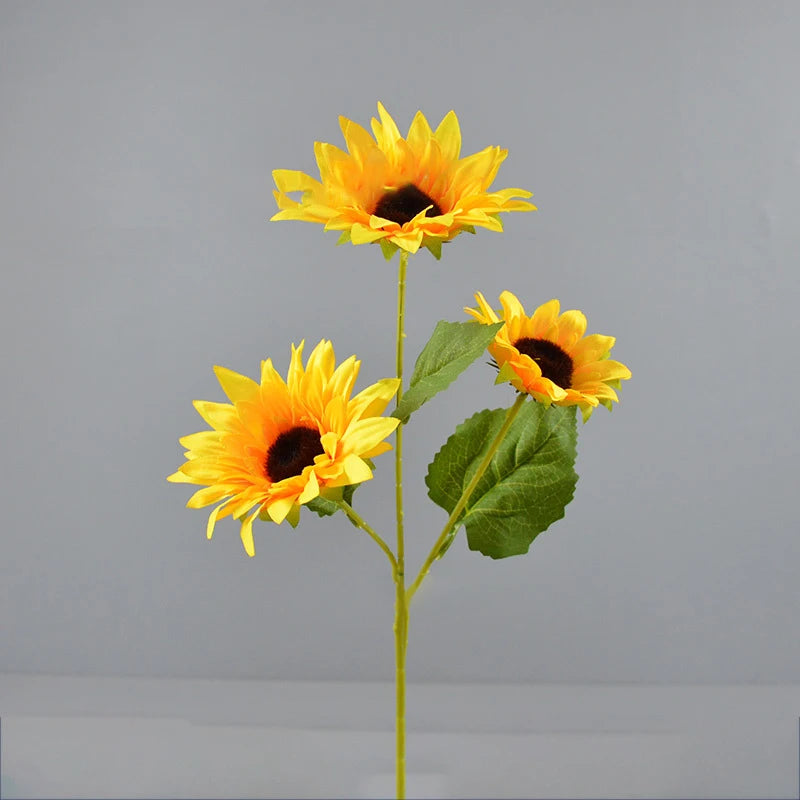 Artificial Sunflower Bouquet Silk Sunflower Fake Flower DIY Wedding Bouquets Centerpieces Party Desktop Home interior Decoration
