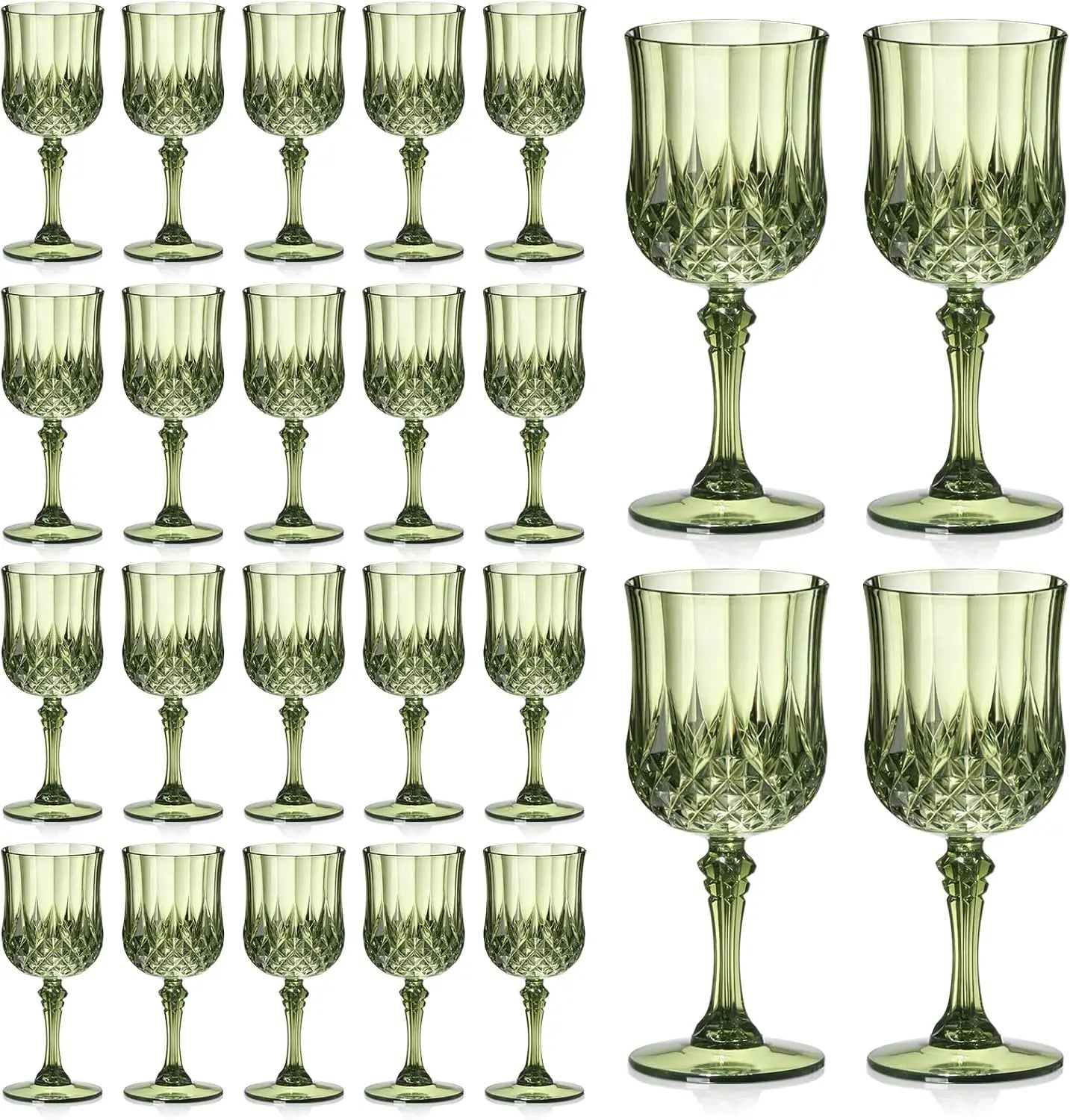 12/24 Pcs 7oz Plastic Wine Glasses Drinking Glasses Unbreakable Wedding Glassware Reusable Drinkware Champagne Flutes Goblets