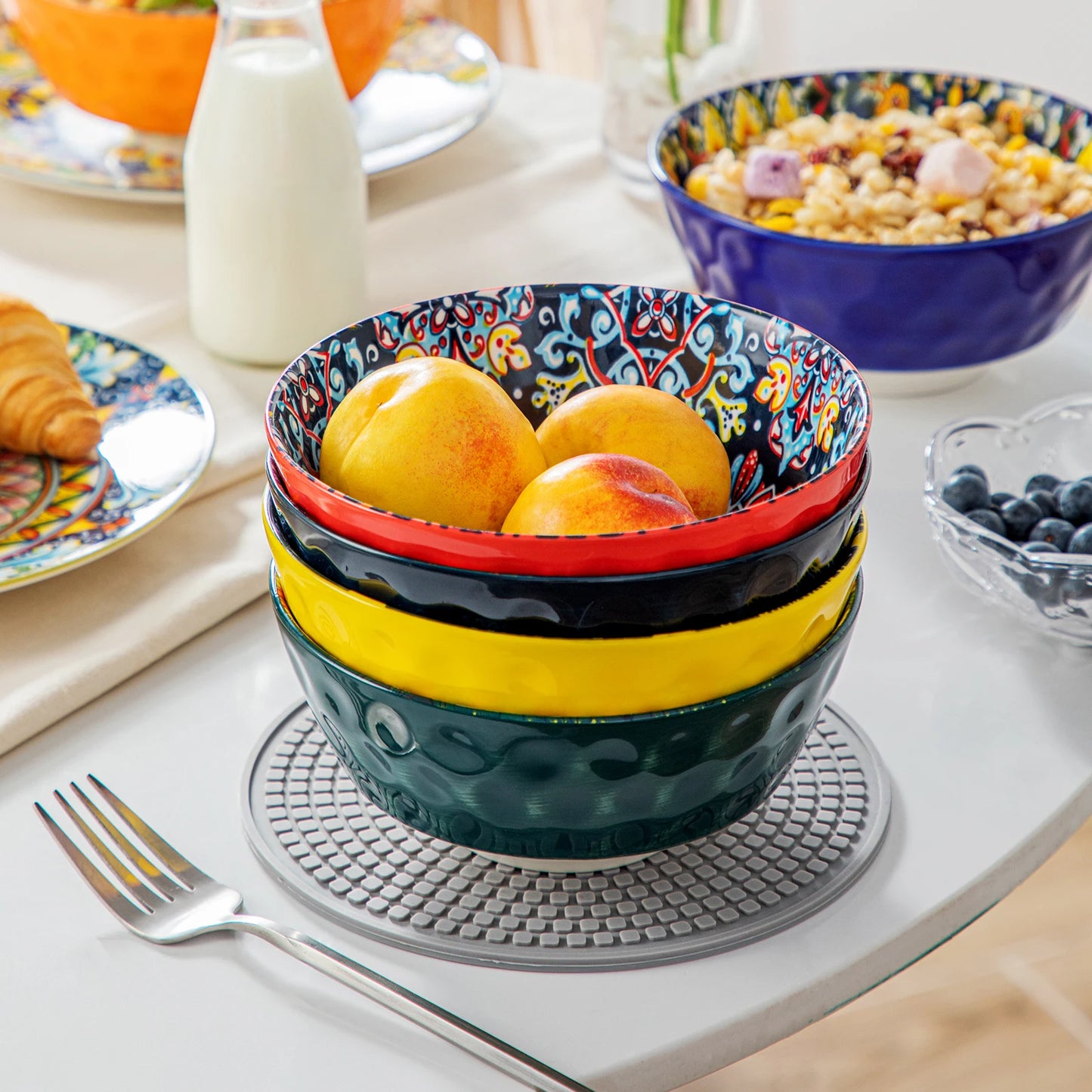 Vancasso 6-24 Piece Ceramic Dinnerware Set - Bohemian Style Stoneware for 6