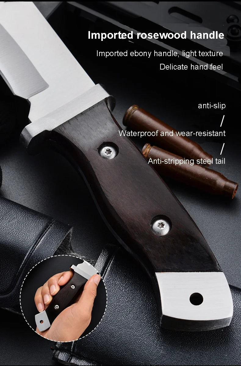 Camping Outdoor Multifunctional Knife Household Handle Carrying Straight Knife