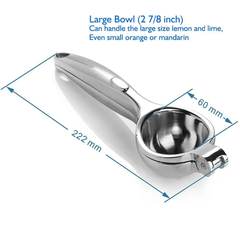 Kitchen Lemon Squeezer Stainless Steel Premium Quality Heavy Duty Solid Metal Squeezer Bowl Large Manual Citrus Press Juicer