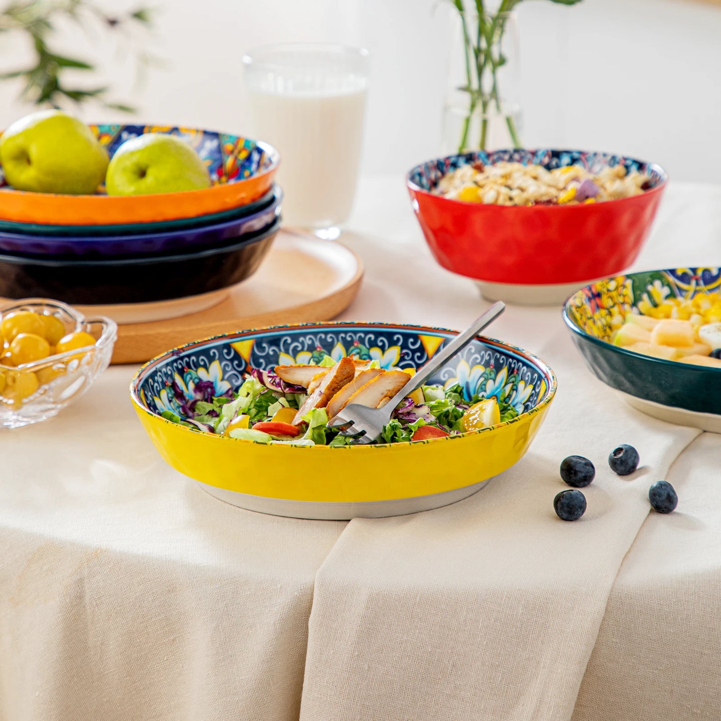 Vancasso 6-24 Piece Ceramic Dinnerware Set - Bohemian Style Stoneware for 6
