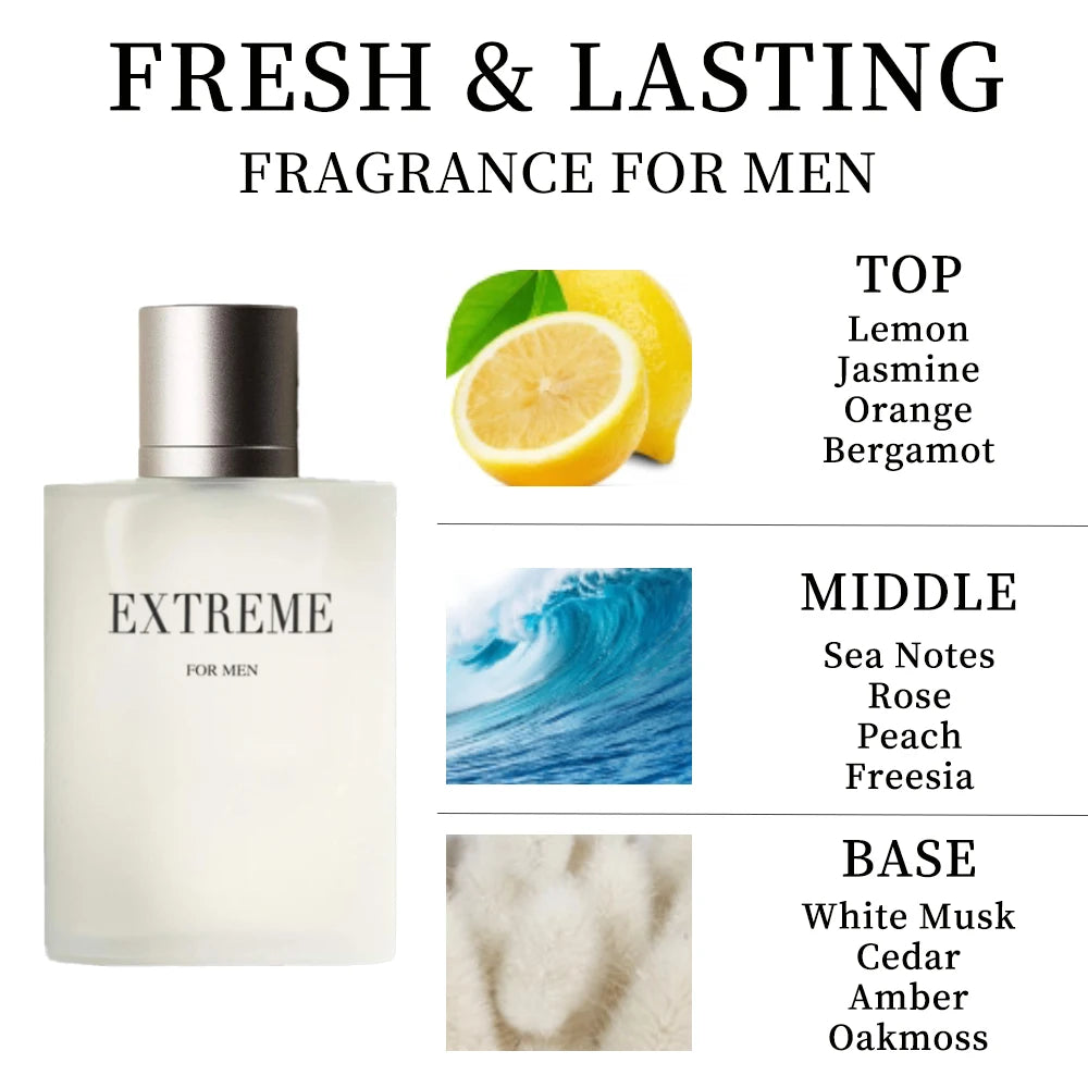 EXTREME Men's EDP 3.4 Ounce (Pack of 1) Eau de Parfum for Men Men's Fragrance Long Lasting Perfume for Men