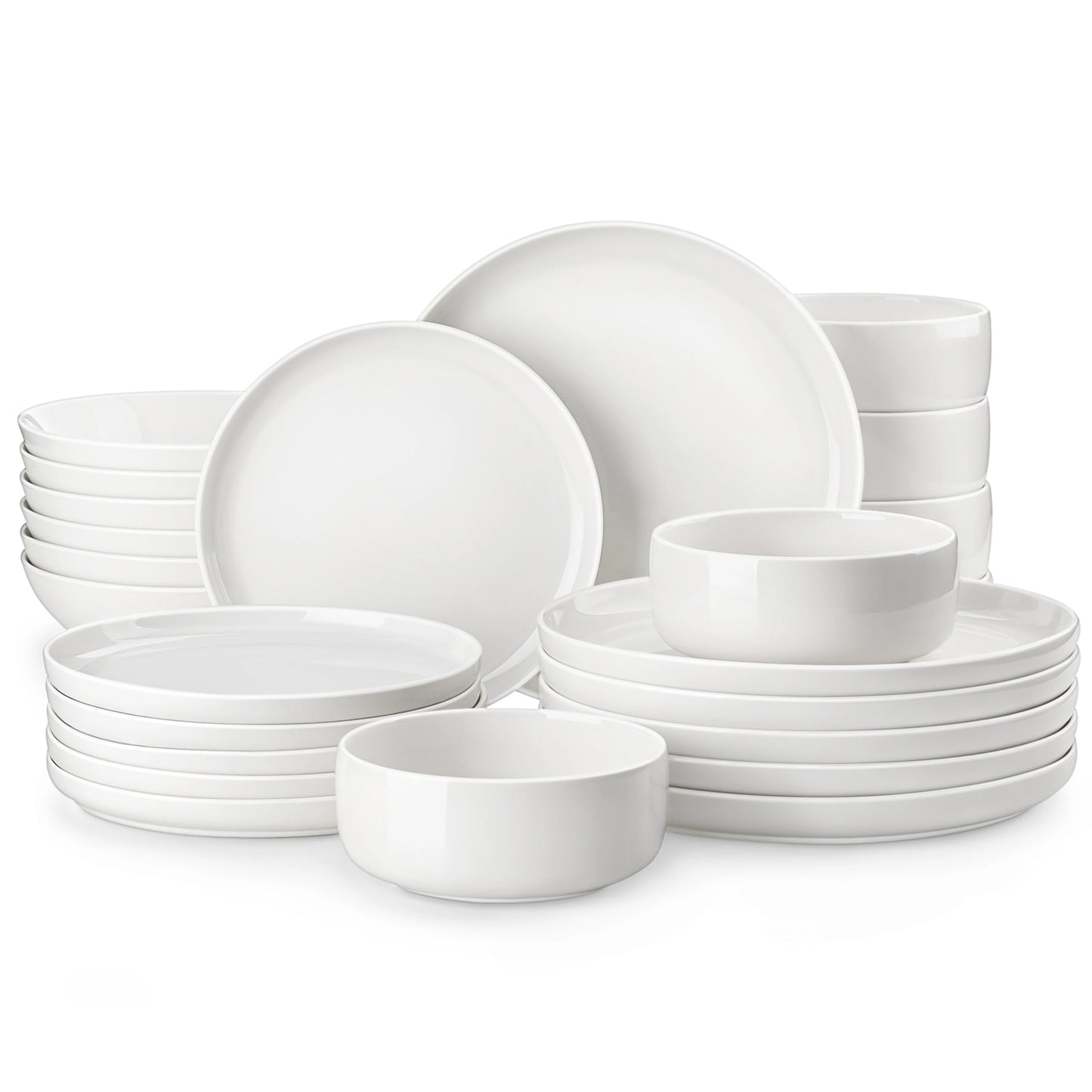 MALACASA 24 Piece Ceramic Plates