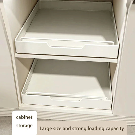 New Kitchen Storage Rack with Slide Rails Pull-out Kitchen Drawer Type Storage Tray Spice Box Storage Shelf Cabinets Organizer