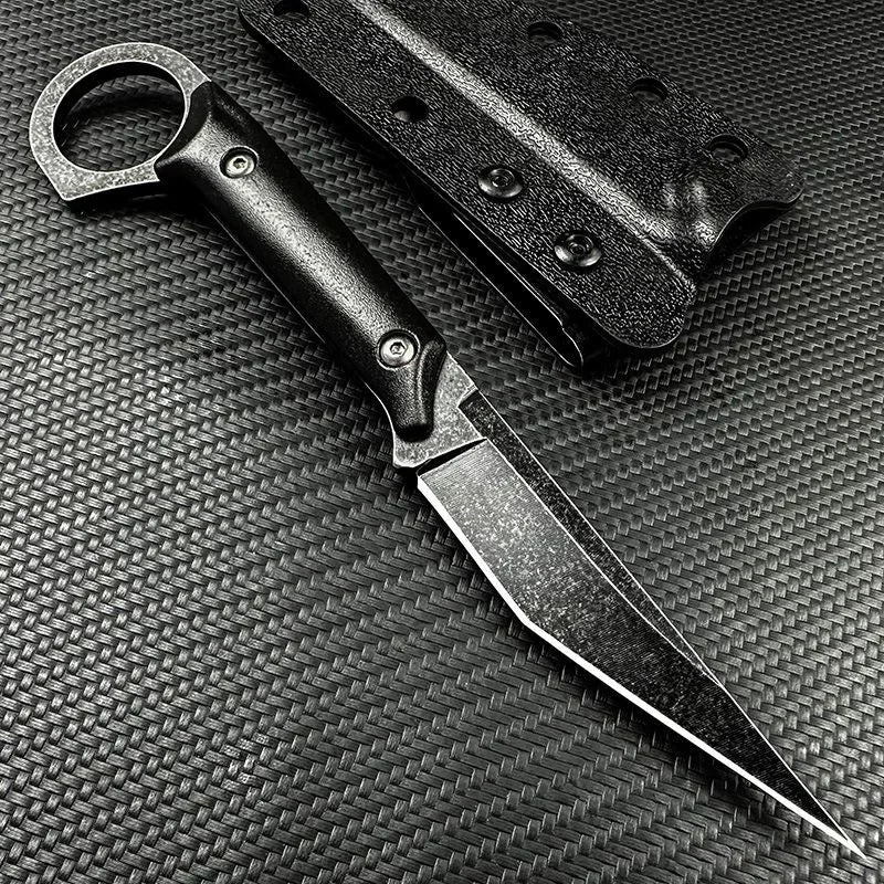 2024 New portable multi-purpose outdoor straight knife +K sheath, jungle survival EDC knife