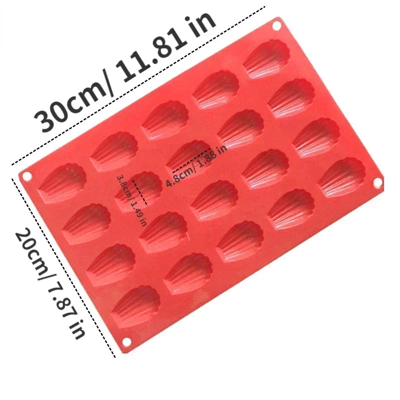 Mini Food Grade Madeleine Silicone Cake Mold Cookie Mold DIY Shell Baking Pan Mould Kitchen Bakeware Accessories