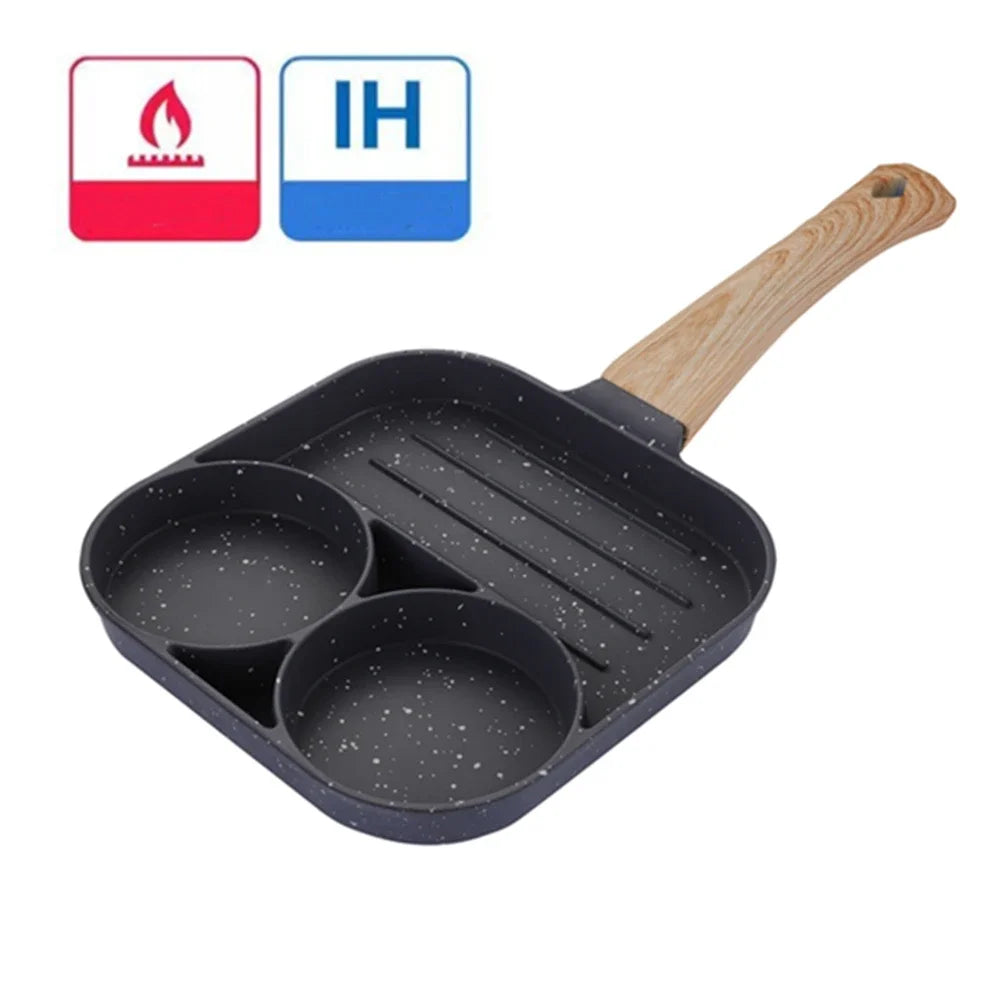 2/4-Hole Frying Pot Pan Thickened Omelet Pan Non-stick Egg Pancake Steak Pan Cooking Egg Ham Pans Breakfast Maker Cookware Pan