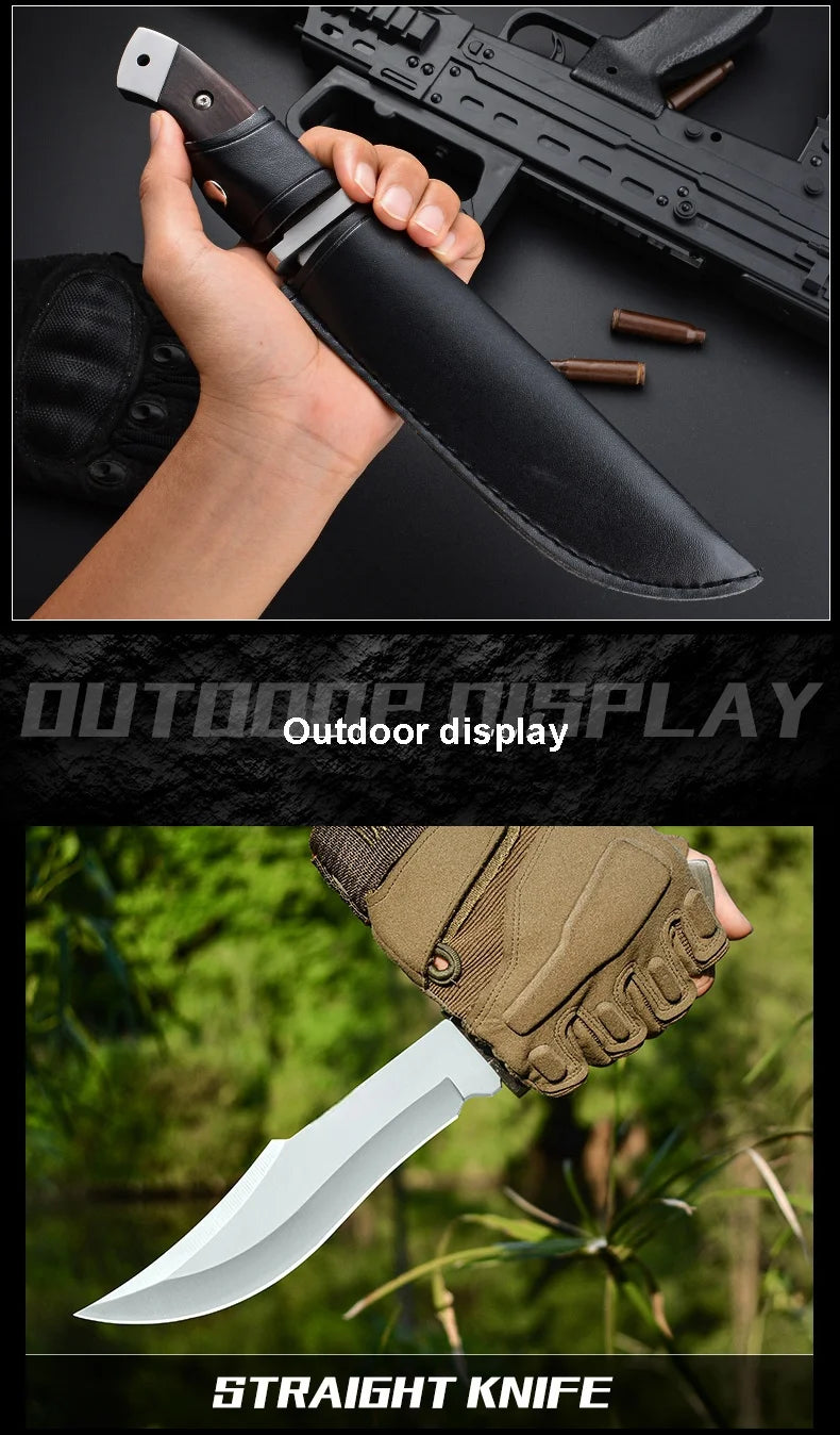 Camping Outdoor Multifunctional Knife Household Handle Carrying Straight Knife