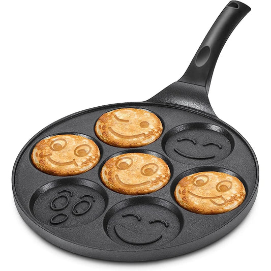 LMETJMA Smiley Face Pancake Pan 100% Non-stick