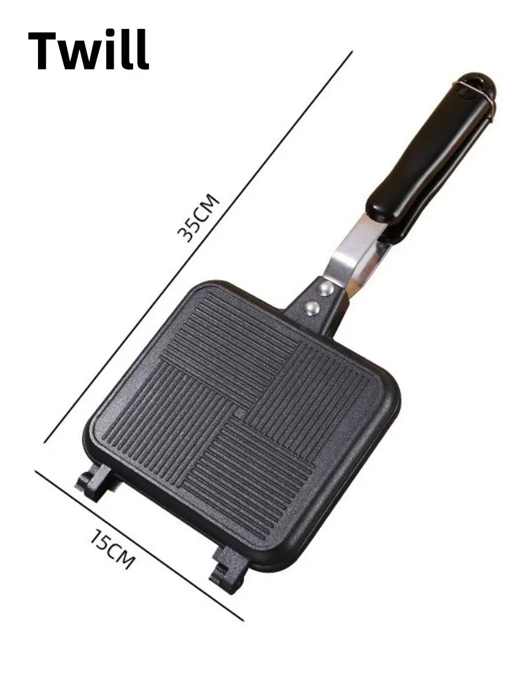 Sandwich Bread Bakeware Double-Sided Non-Stick Frying Pan Household Kitchen Cooking Breakfast Waffle Pancake Egg Frying Pan