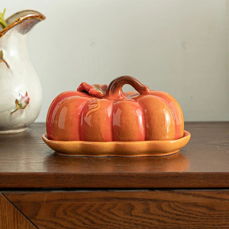 Cute and Novel Pumpkin Ceramic Dinner Plate