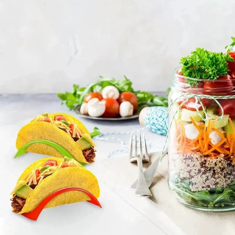 Portable Burrito Rack Tortilla Tray Taco Holder Food Tray Non-toxic Food Grade Kitchen Cooking Gadgets Hot Dog Grill Gadgets 1pc