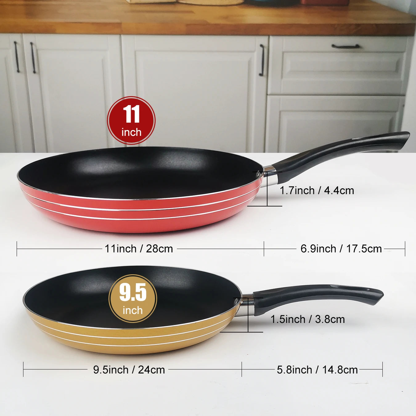 Omelet Frying Pan,Egg Steak Breakfast Fried Pans for Gas Induction