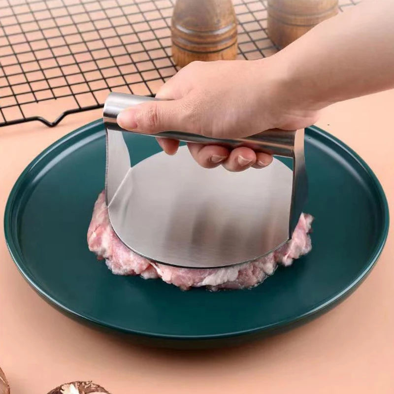 1PC Stainless Steel Smash Burger Press Hamburger Patties Meat Masher Circular Meat Press Mold For Deli Meats Kitchen Accessories