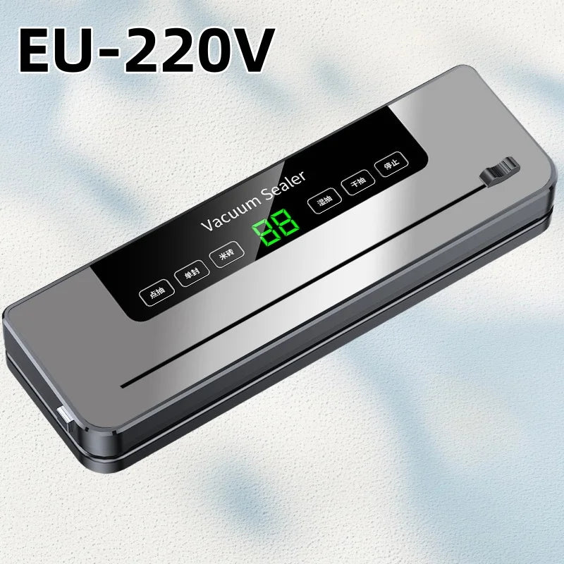Electric Vacuum Sealer Packaging Kitchen Food Sealing Dry/Wet Food Sealing Smart Touch Key Built-in Cutter Vacuum Sealer