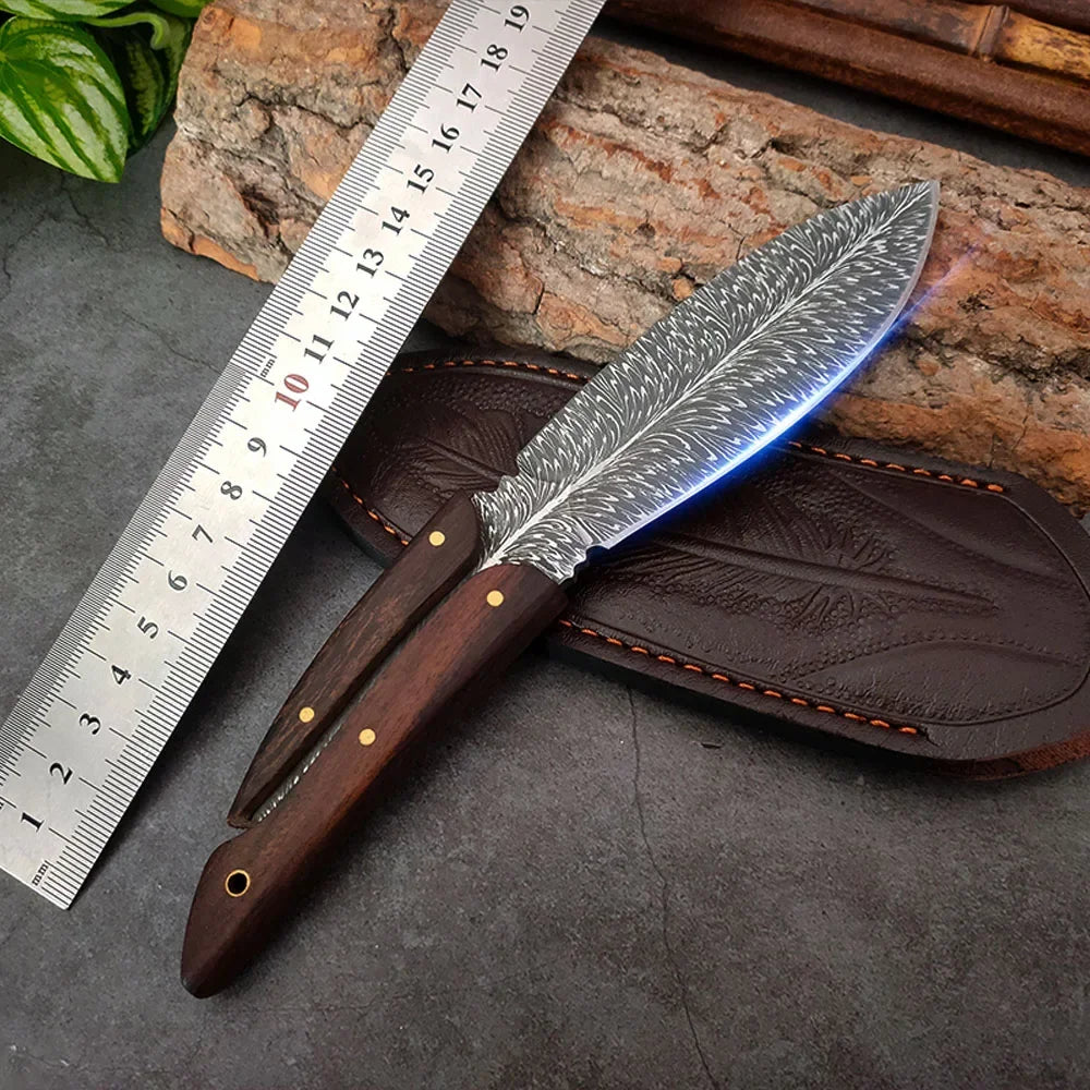 3 Inches Butcher Boning Knife Wood Handle Utility Knife Slicing Meat Fruit Fish Filleting Knife Chef Cooking Kitchen Knives