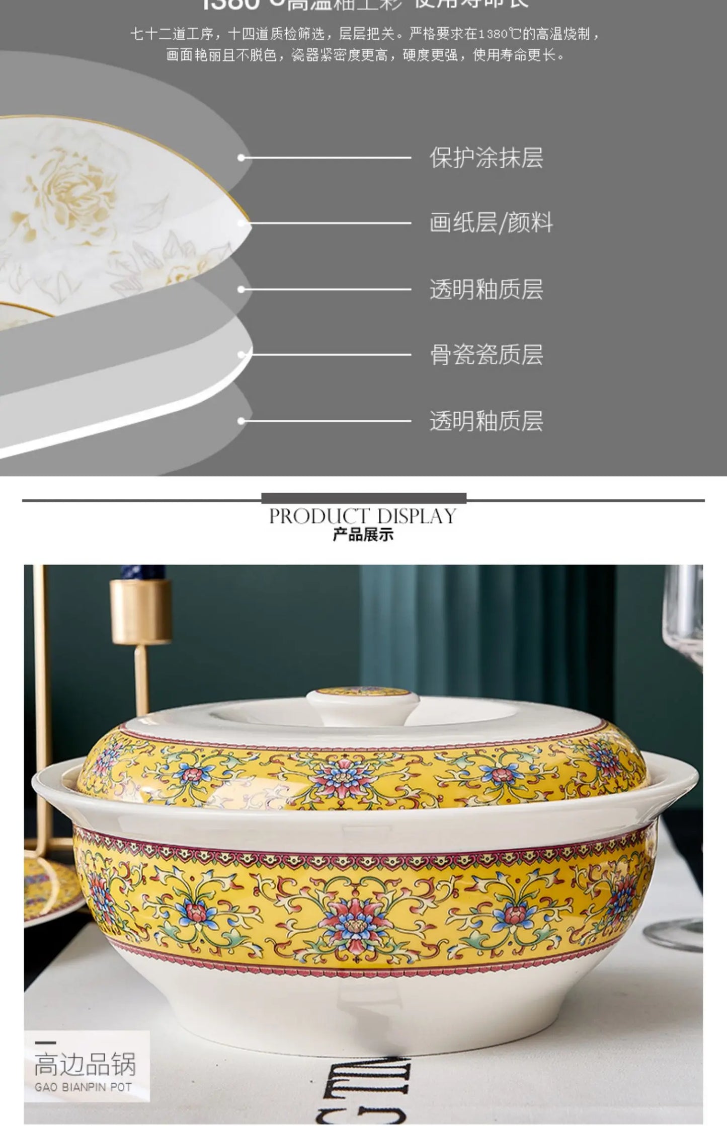 Fine China Kitchen Dinnerware Sets Ceramic Dining Room Guests Party Plates Set Christmas Gift Jogo De Jantar Serving Tableware