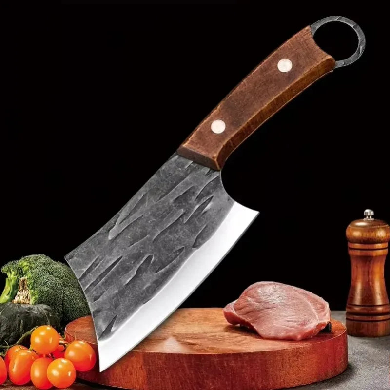 Handmade Cleaver Knife | Stainless Steel & Wood Handle