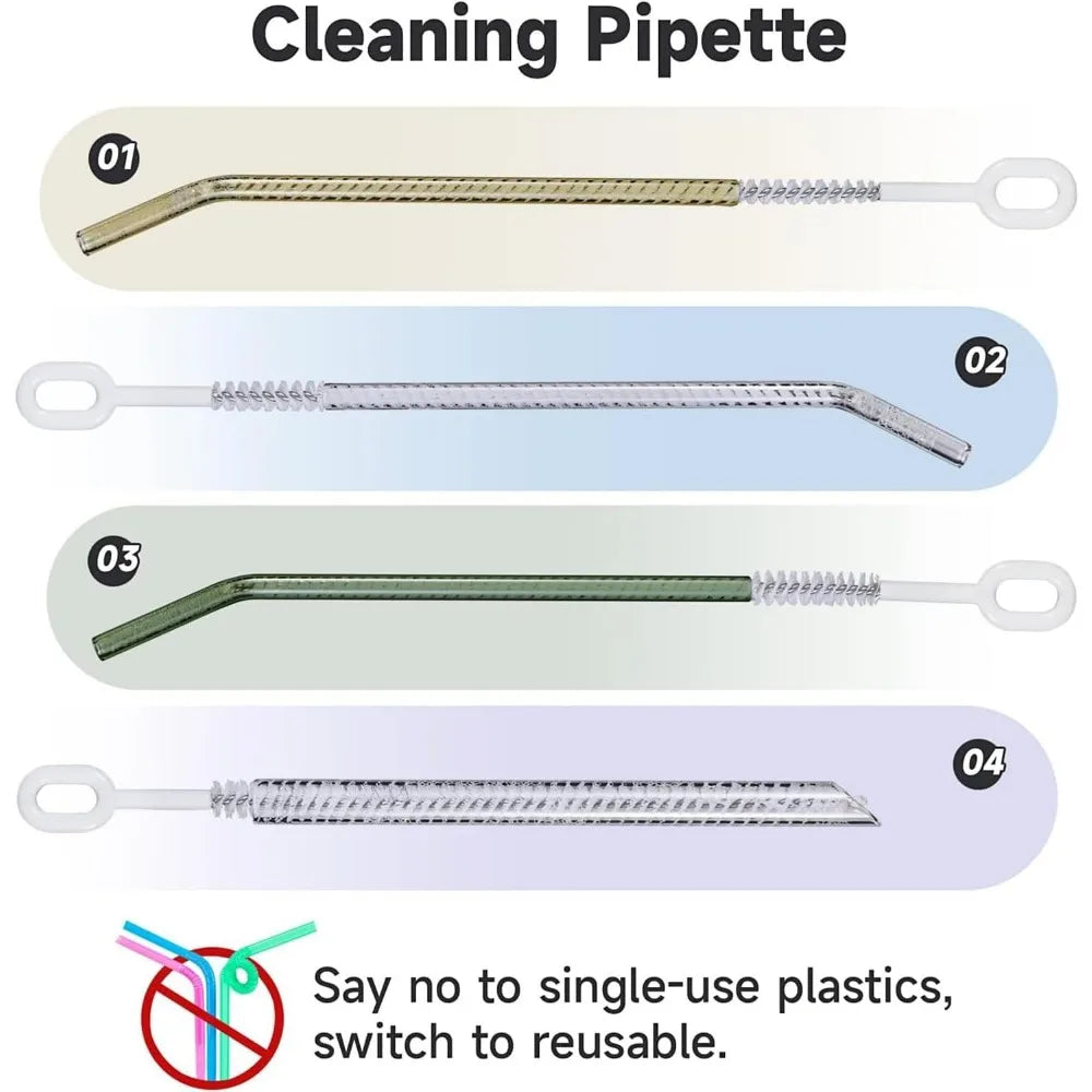 Heavy-Duty Straw Cleaning Brushes for Stanley Tumbler, 6mm & 10mm Straw Cleaning Brush for different straw sizes - 4 Pack