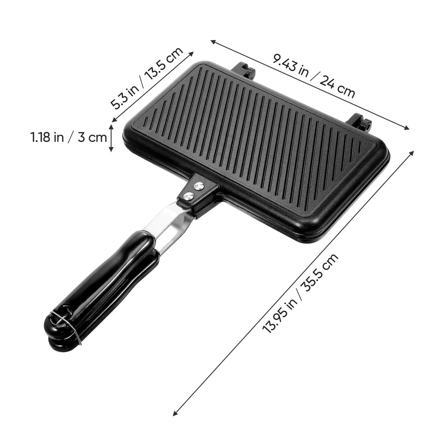 Sandwich Pan Baking Double Sided Omelette Nonstick Bakeing Bread Pans for Frying Flat Tray Ceramics