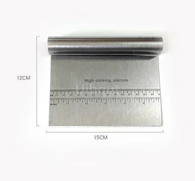 Stainless Steel Steak Fried Shovel Spatula Pizza peel Grasping Cutter Spade Pastry BBQ Tools Wooden Rubber Handle Kitchen turner