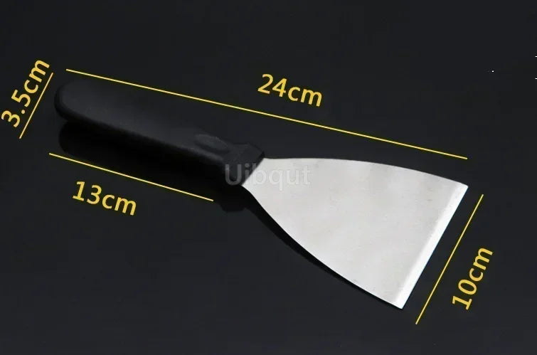 Stainless Steel Steak Fried Shovel Spatula Pizza peel Grasping Cutter Spade Pastry BBQ Tools Wooden Rubber Handle Kitchen turner
