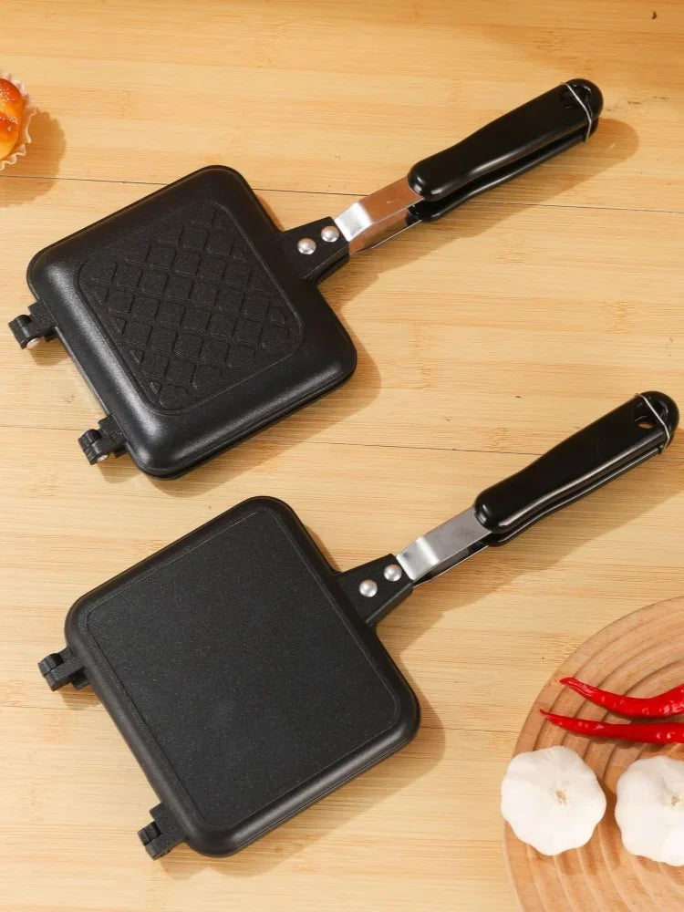 Sandwich Bread Bakeware Double-Sided Non-Stick Frying Pan Household Kitchen Cooking Breakfast Waffle Pancake Egg Frying Pan