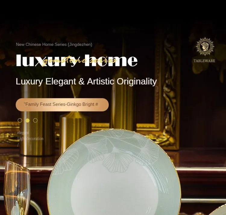 New Bone China Dinnerware Set with Colorful Glaze Elegant Bowls and Plates for Home Ceramic Bowls and Plates Set