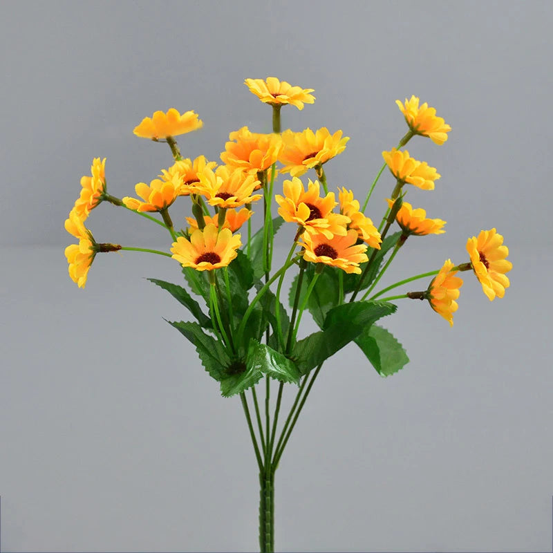 Artificial Sunflower Bouquet Silk Sunflower Fake Flower DIY Wedding Bouquets Centerpieces Party Desktop Home interior Decoration
