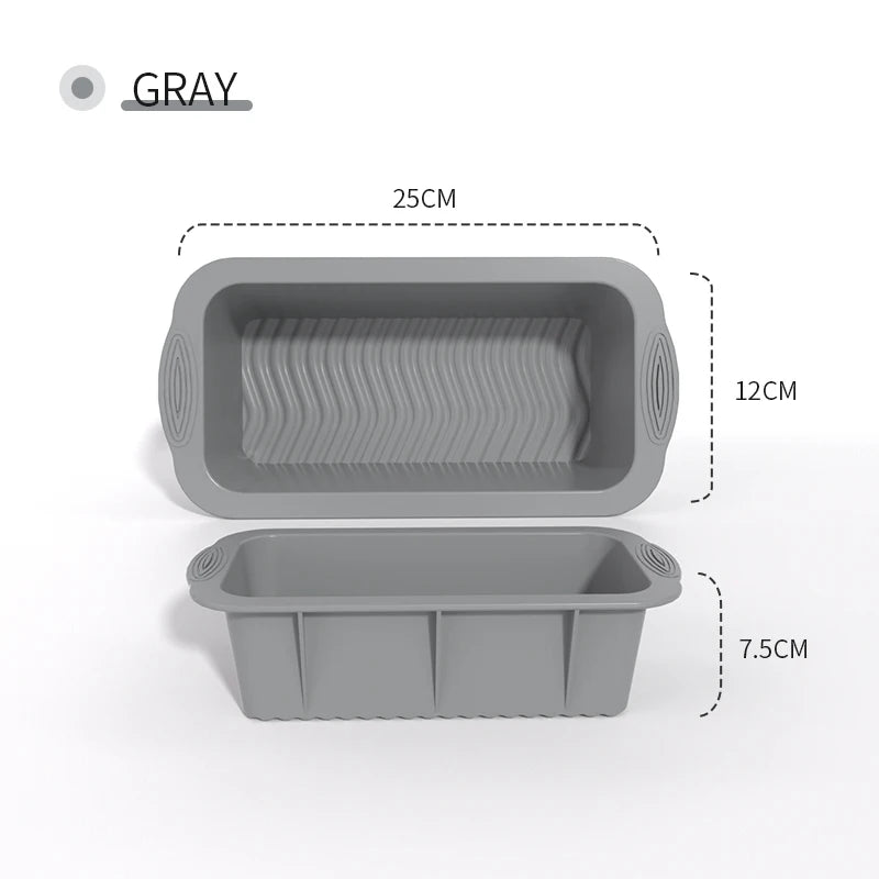 3D Silicone Bread Loaf Pan, Rectangular Non-Stick Baking Mold Pans for Oven, Bread, Cake, Easy Release