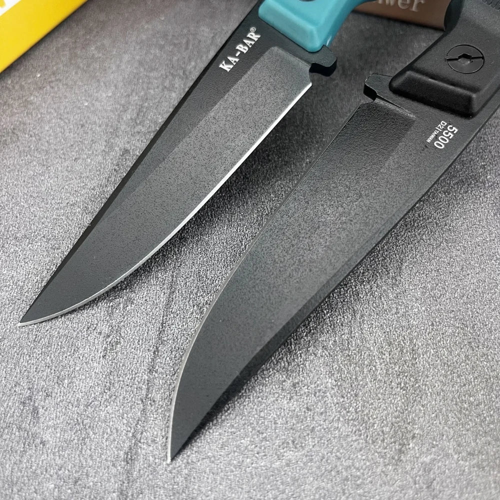 KB 5500 Straight Knife Nylon Fiber Handle 9Cr13Mov Blade High-quality Sharp Cutting Multi-functional Knife for Family Gatherings