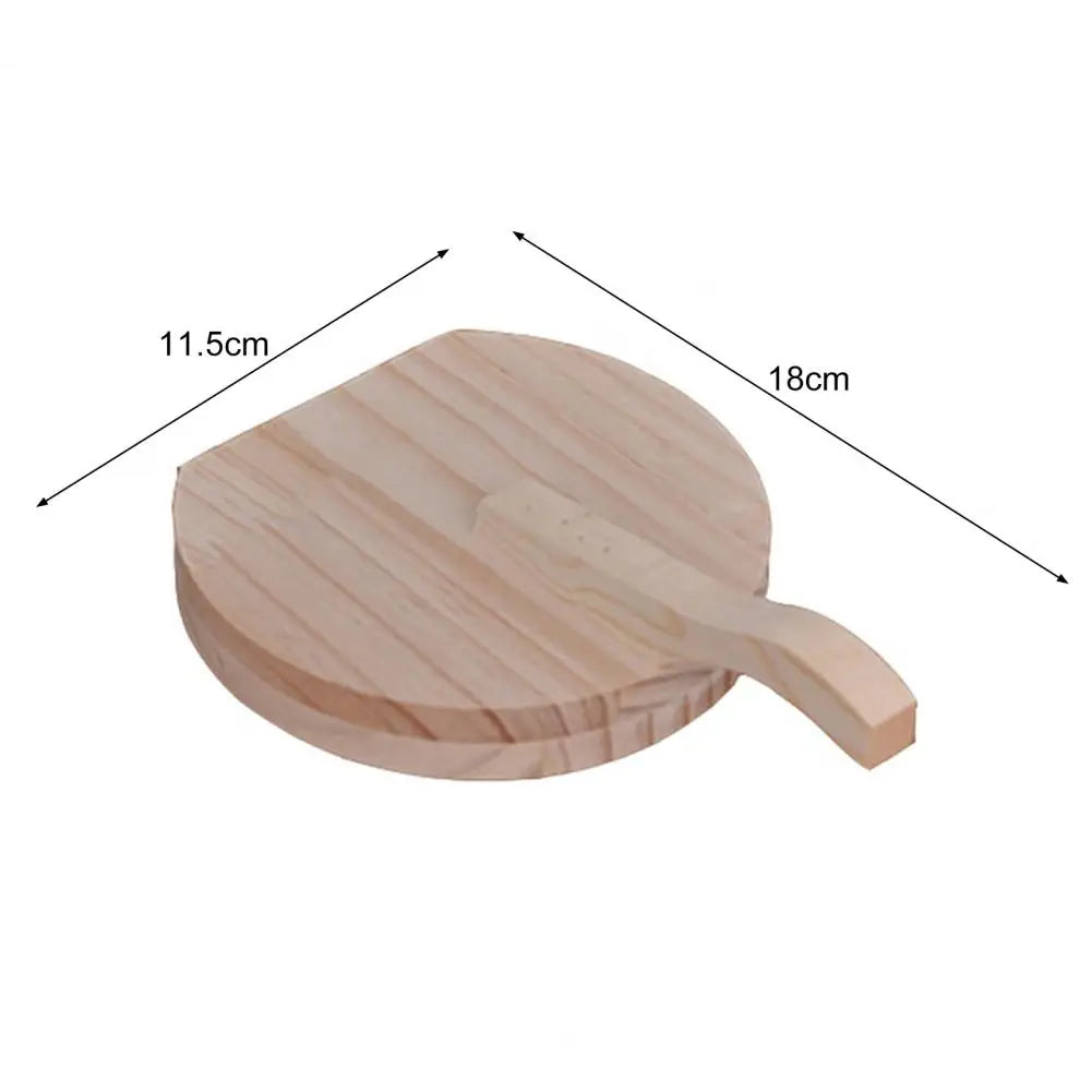 Wooden Dumpling Press Handmade Wooden Dumpling Skin Tortilla Maker Set Dough Pressing Tools for Home Kitchen Fine Workmanship