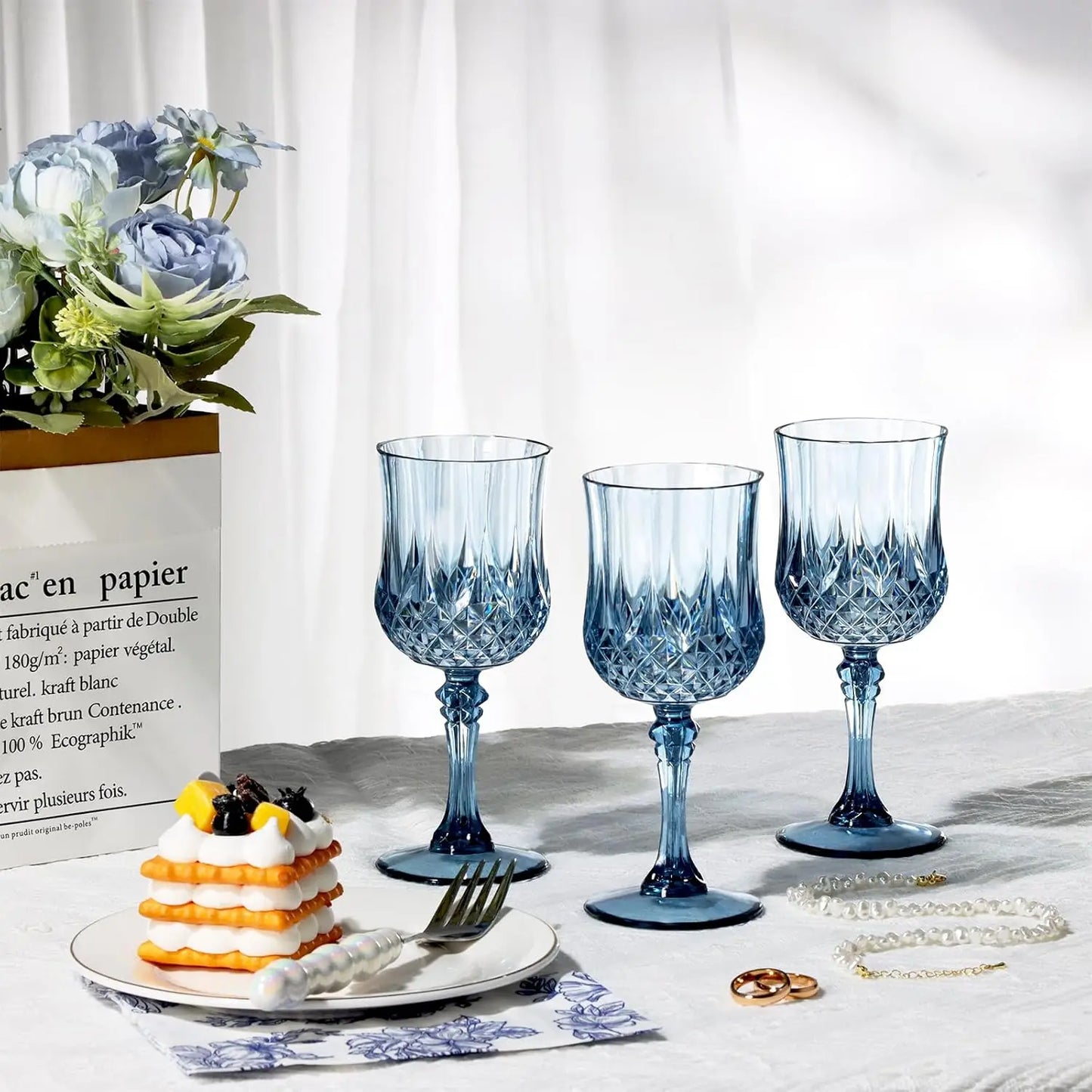 12/24 Pcs 7oz Plastic Wine Glasses Drinking Glasses Unbreakable Wedding Glassware Reusable Drinkware Champagne Flutes Goblets