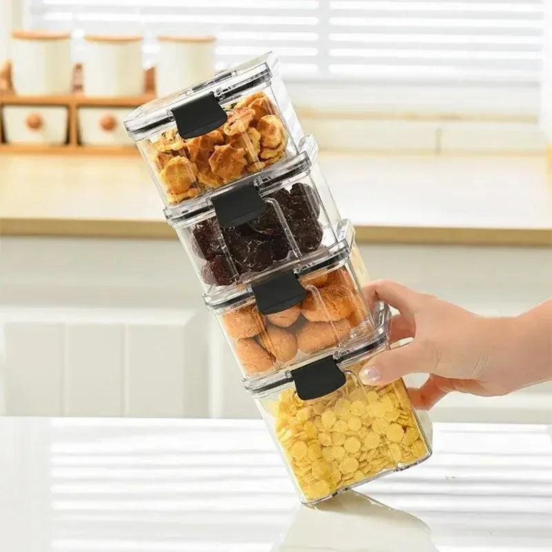 Plastic Moisture-Proof Drawer Storage Box – Sealed Jar Container for Snacks, Dried Fruit & Multigrain
