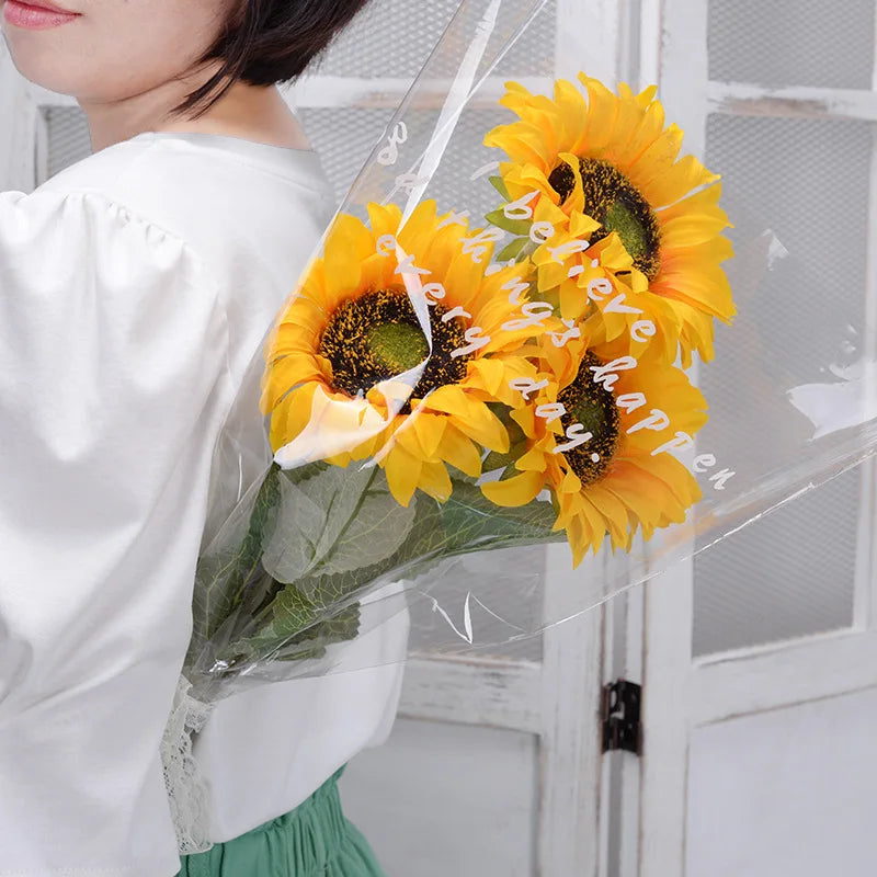 Artificial Sunflower Bouquet Silk Sunflower Fake Flower DIY Wedding Bouquets Centerpieces Party Desktop Home interior Decoration