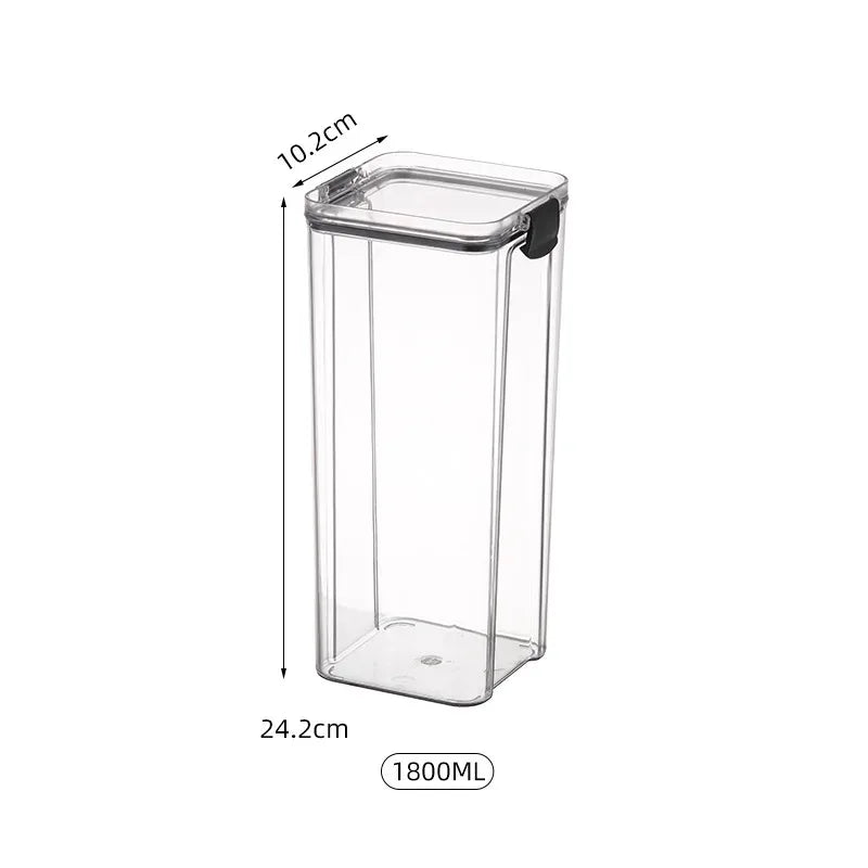 Plastic Moisture-Proof Drawer Storage Box – Sealed Jar Container for Snacks, Dried Fruit & Multigrain