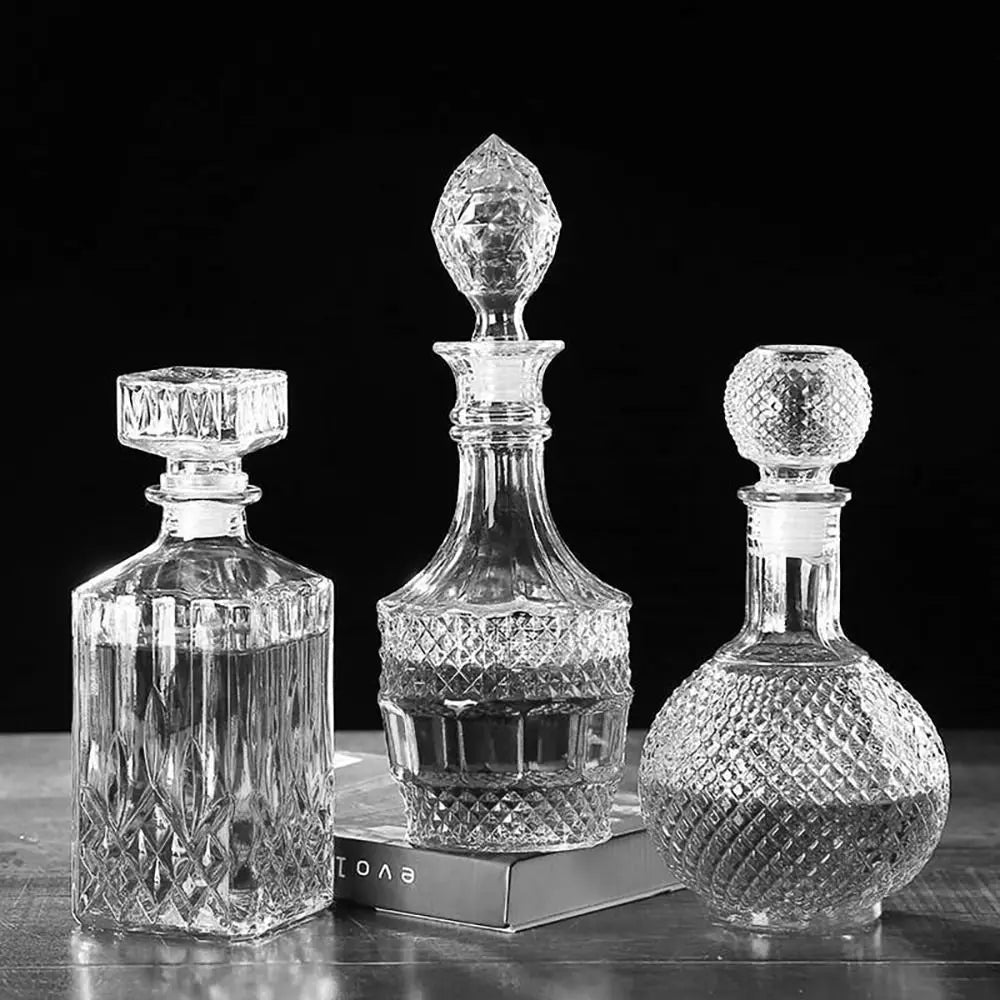 Mini Spirit Alcohol Liquor Bottle 50ml Transparent Glass Whiskey Decanter Handmade Diy Gift Bottles Perfume Glass Container