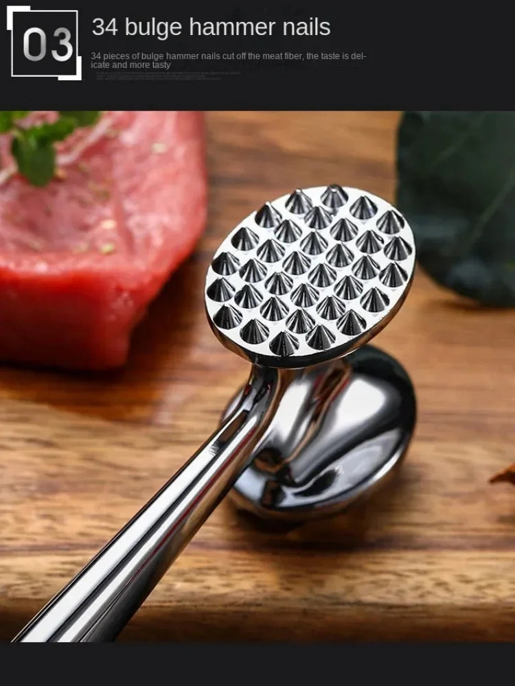 1pc Double Sided Steak Meat Hammer Beef Hammer Household Meat Hammer Tendon Breaker Patting Pork Chops Meat Hammer Kitchen Tools